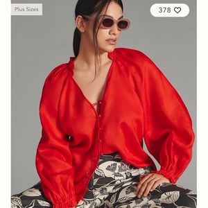 Anthropologie Audie Linen Blouse